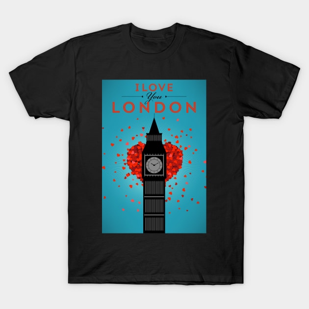 I Love You London T-Shirt by kursatunsal